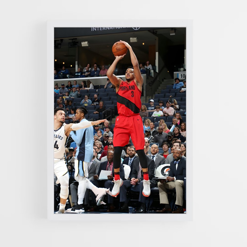 Poster Cj McCollum en Action – affiche Basketball (vue 3)